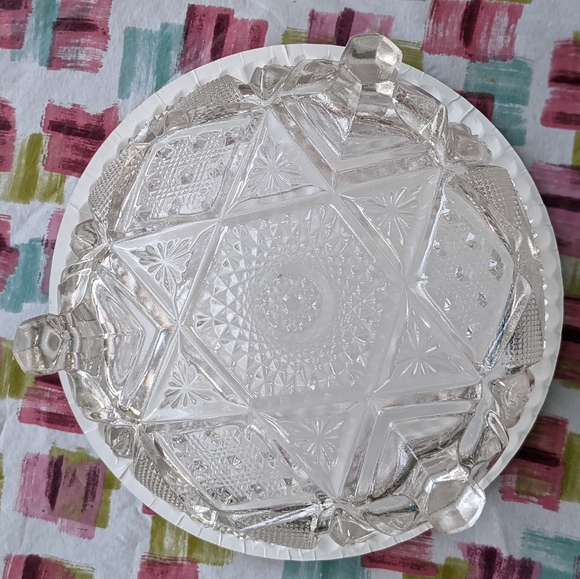 Imperial Glass Crystal bowl EUC Vintage footed candy dish - Picture 11 of 12